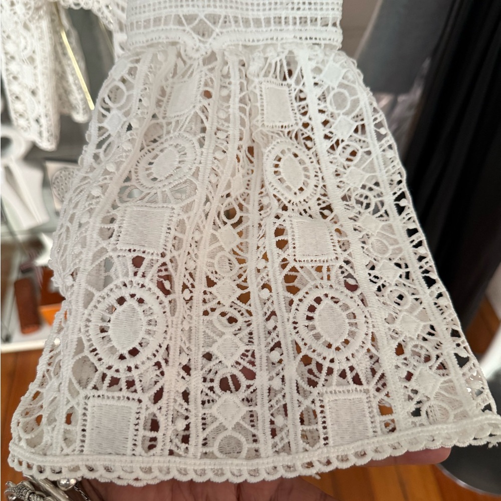 Forever 21 White Lace Long Sleeve Blouse - Picture 4 of 6